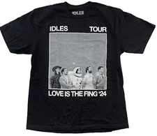IDLES Love Is The Fing 2024 Tour Black Concert Band Tee T Shirt Men’s Size M