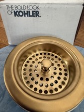 Kohler Duostrainer Kitchen Sink Strainer, Brass Gold Round 8801-2MB