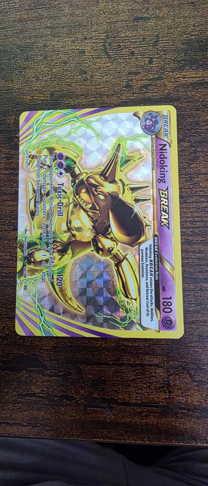 Nidoking BREAK 46/108 BREAK Rare Evolutions Pokemon Holo Near Mint