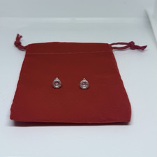 925 Sterling Silver Round Diamond Stud Earrin...