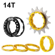 12T 13T 14T Single Speed Cassette Cog Black Red Gold Silver Bicycle Freewheel