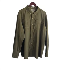 Duluth Trading Co Mens Untucked Shirt M Khaki Button Up Gorpcore Minimalistic