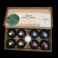 Banda Vintage Carpet Bowls Set 8 Jack Mat Bias Original Boxed