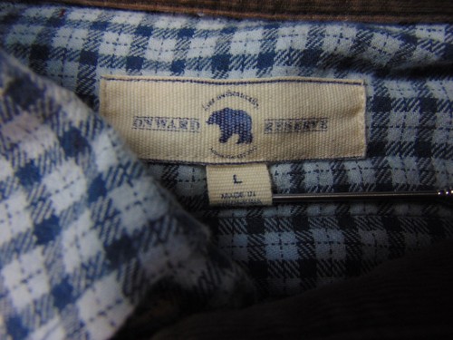 Onward Reserve Hemd Herren Large Classic Fit blau grau kariert - Bild 7 von 8