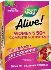 Nature's Way Alive! Women's 50+ Complete Daily Multivitamin 50 Tabs W/Superfoods