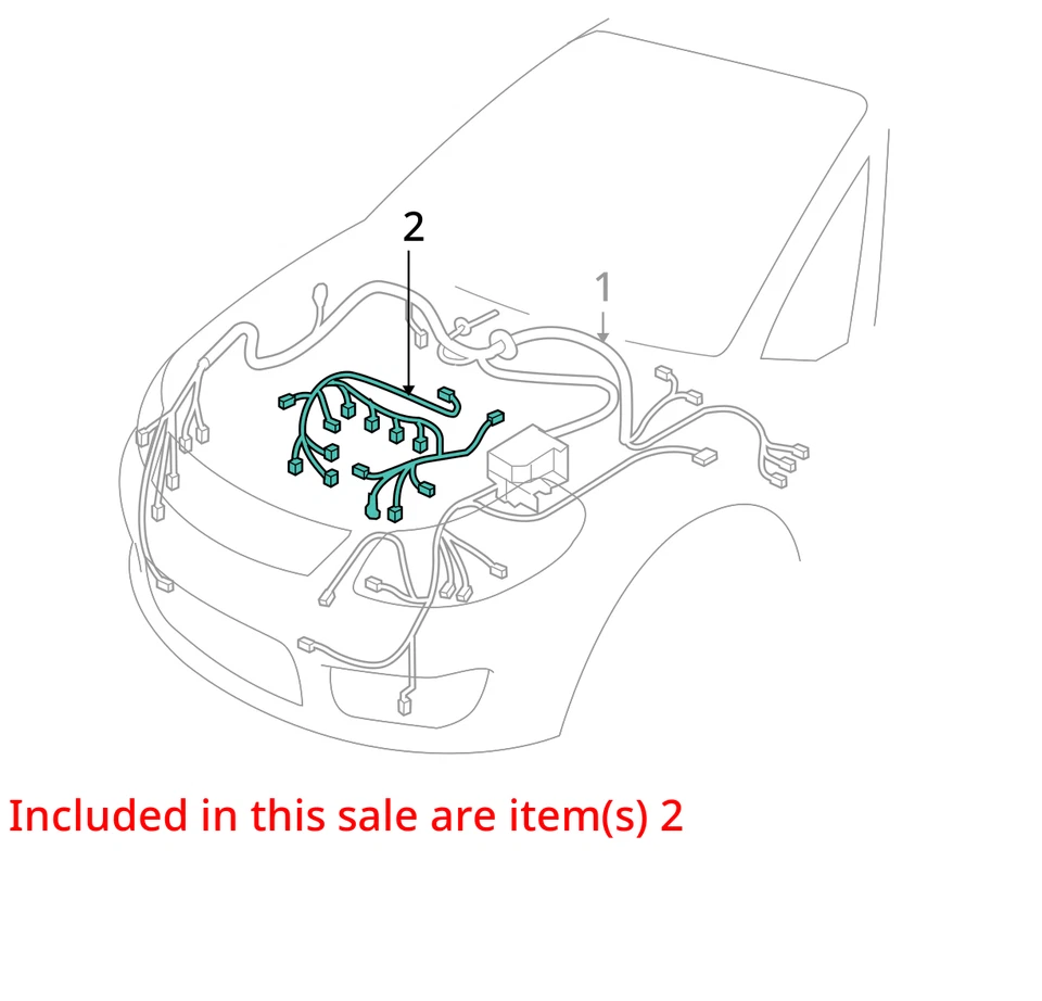 Arnés de cables de motor Suzuki Kizashi 2012 2,4 L PN-3665057L20 usado OEM Foto 3 de 4