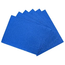 6pack Dark Blue Glitter EVA Foam Sheets 11 x 8 Inch 2mm Thick for Crafts DIY