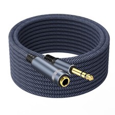 1/4 inch Extension Cable, 50ft, Male to Female Stereo Headphone Guitar Cable ...