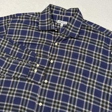 Peter Millar Shirt Mens XL Plaid Button Down Long Sleeve Casual Classic Dress