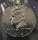 1999-D Kennedy Half Dollar Uncirculated in original cello mint holder  B89
