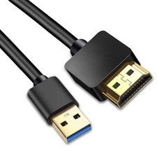 AKWOR USB to HDMI Adapter Cable, USB to HDMI Male 1080P HD Monitor Display Audio