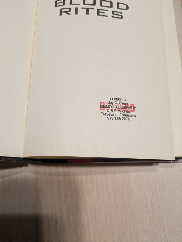 Blood Rites by Jim Butcher (2010, Hardcover) Acceptable/Ex-Library - Image 4 of 4