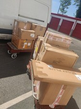 JOB LOT of 11 boxes. MOSTLY BRAND NEW. CLOTHES, JACKETS, HEELS and LOTS MORE!!