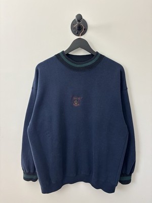 Vintage Bugle Boy Sweatshirt Size XL Navy 90s USA Surf