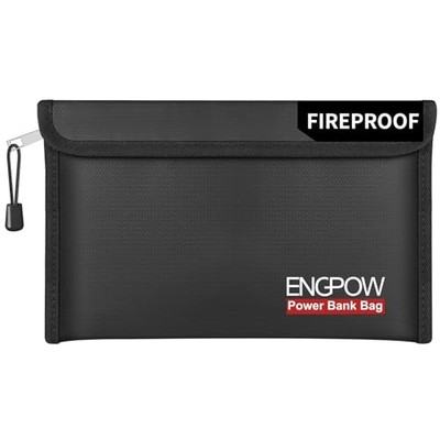  Fireproof Organizer Travel Bag,Heat Insulated＆Explosion-Proof Electronic 