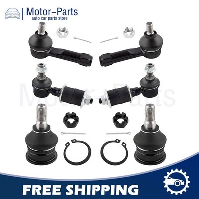 2xFront Lower Ball Joints Tie Rods Tie Rods Sway Bars for Nissan Sentra ES2814