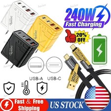 240W Fast Type C Charger,4-In-1 240W Super Fast Cable For Samsung A17 A16 A15
