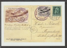 DEUTSCHLAND Bayern SELTENE Erste Regensburger Flugpost POSTKARTE, MODERNER...
