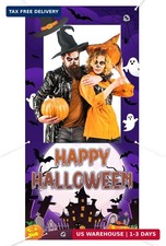 Halloween Photo Booth Props Frame Party Decorations 35 x 73Inch, Purple