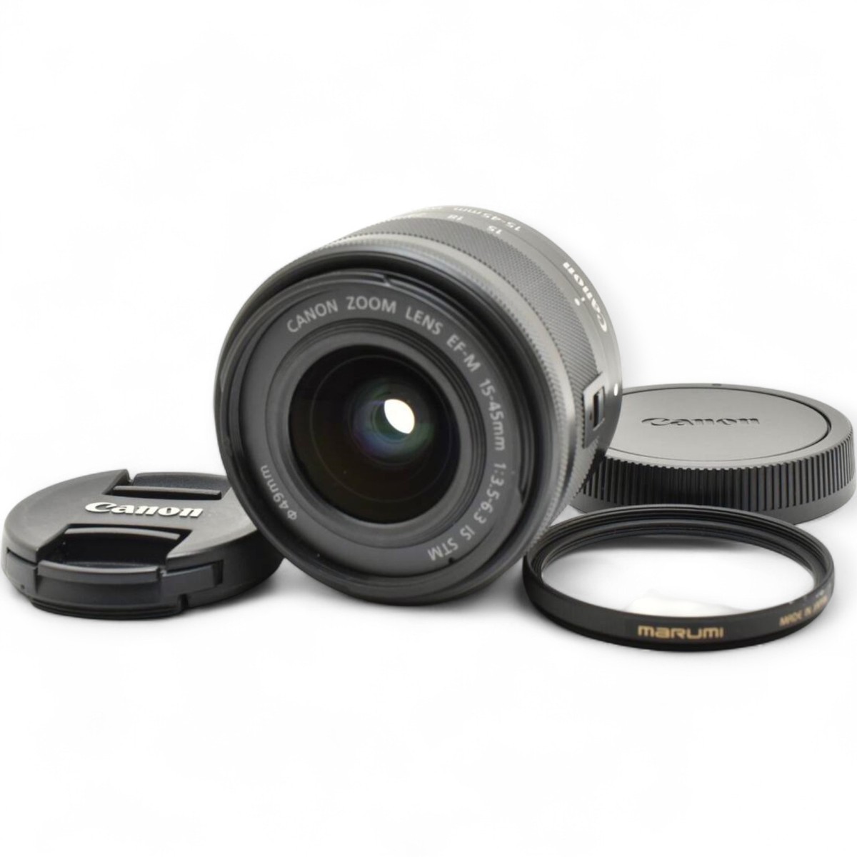 CANON EF-M 15-45mm F3.5-6.3 IS STM（純正レンズカバー&レンズフード 