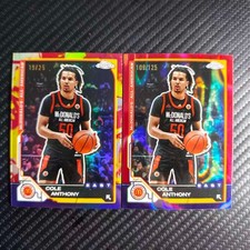 2025 Topps Chrome McDonald's Cole Anthony 2-Card Lot /25 /125 Refractors