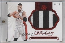 2014-15 Panini Flawless Patch Ruby 8/15 Jonas Valanciunas #PT-JV Patch 3d3