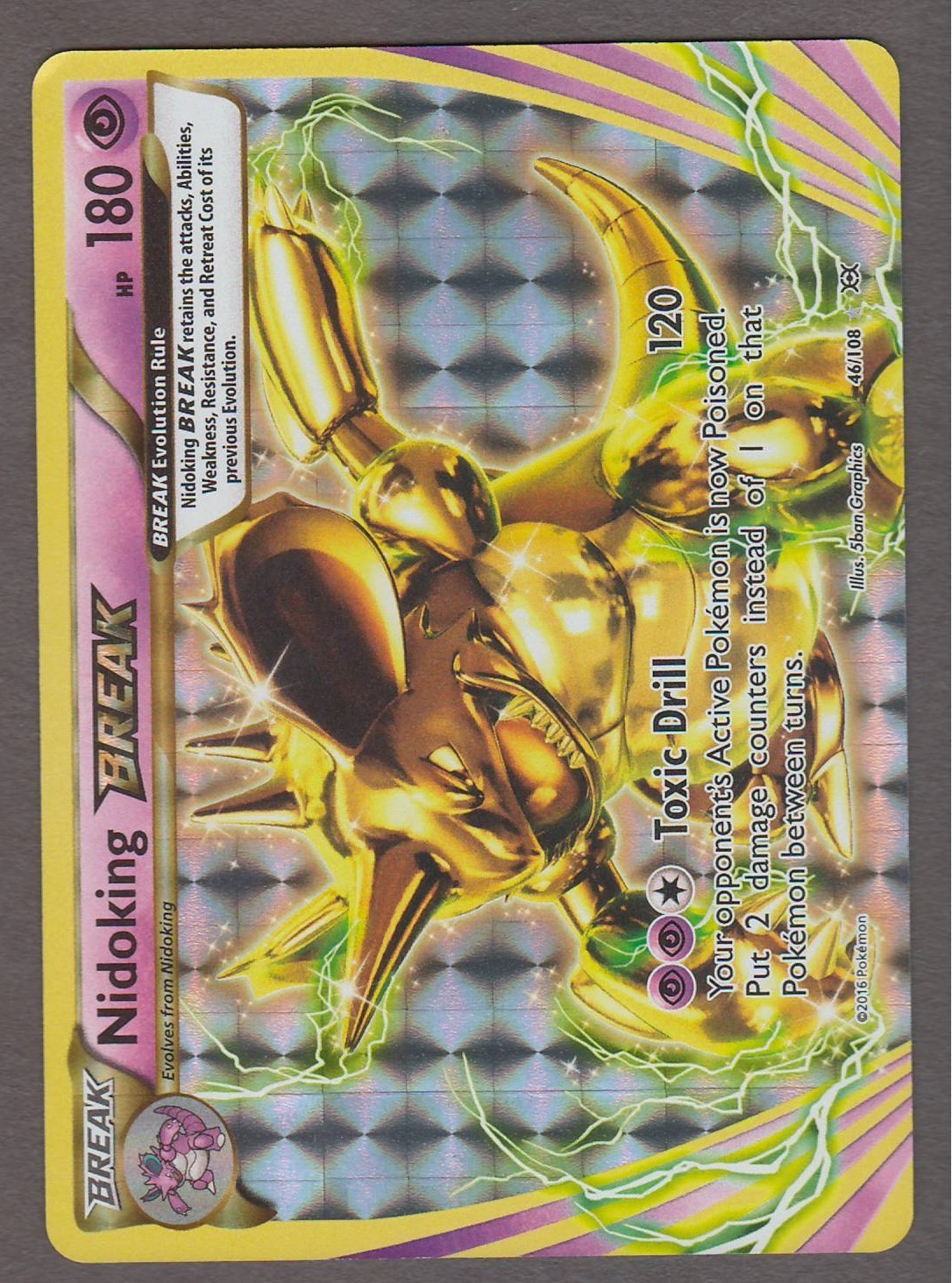 Nidoking BREAK 46/108 Holo - XY Evolutions - Pokemon Card 2016 NM
