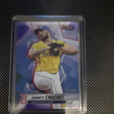 Topps Finest Uncommon Garrett Crochet #161 Sky Blue Refractor /250 Red Sox 2025