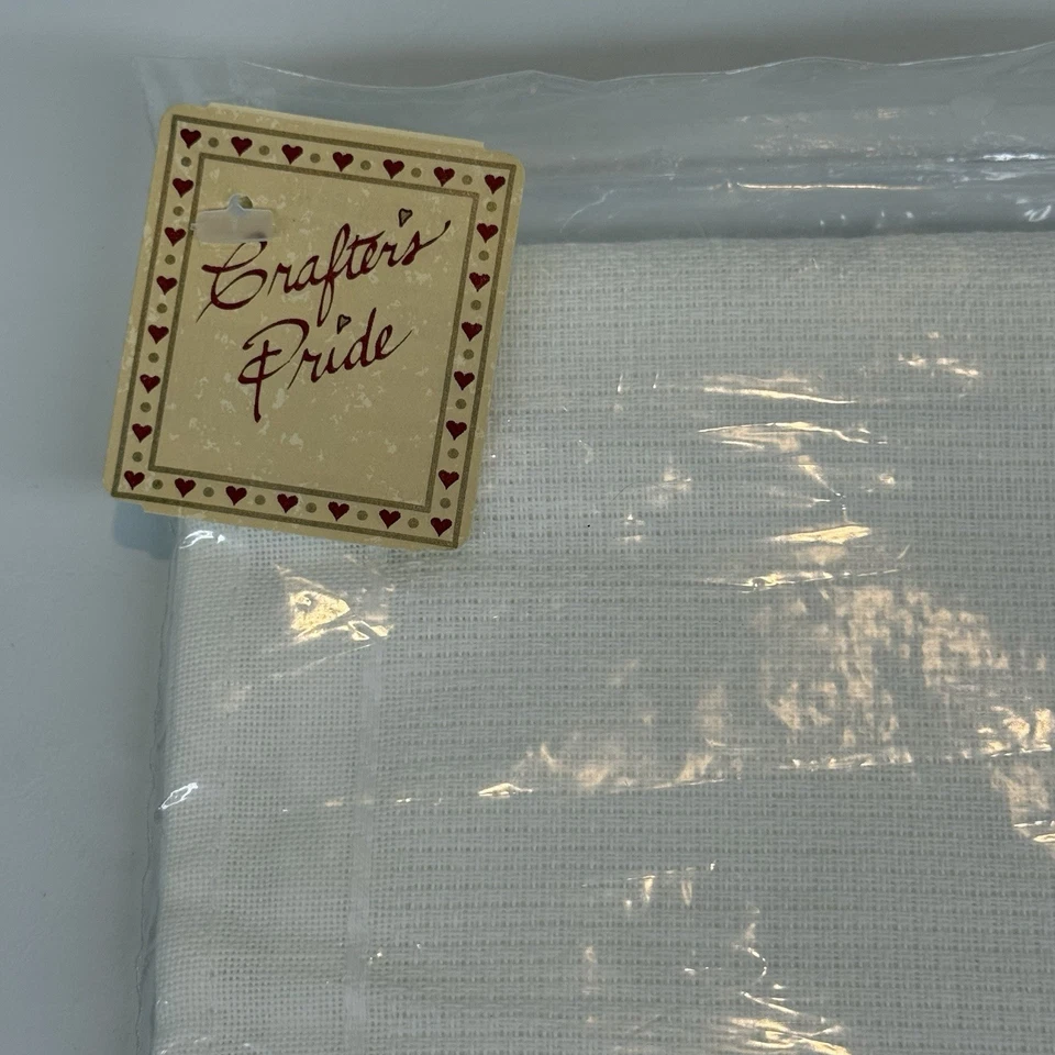 Mesa punto de cruz Heidelberg 11 quilates algodón 36" blanco reliquia ropa de cama nueva Foto 2 de 4