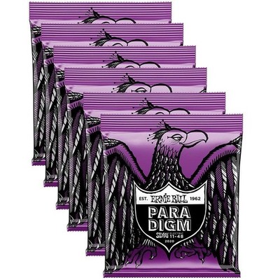 Ernie Ball Electric Guitar Strings 2020 Paradigm Power Slinky, 11-48 6 Pack