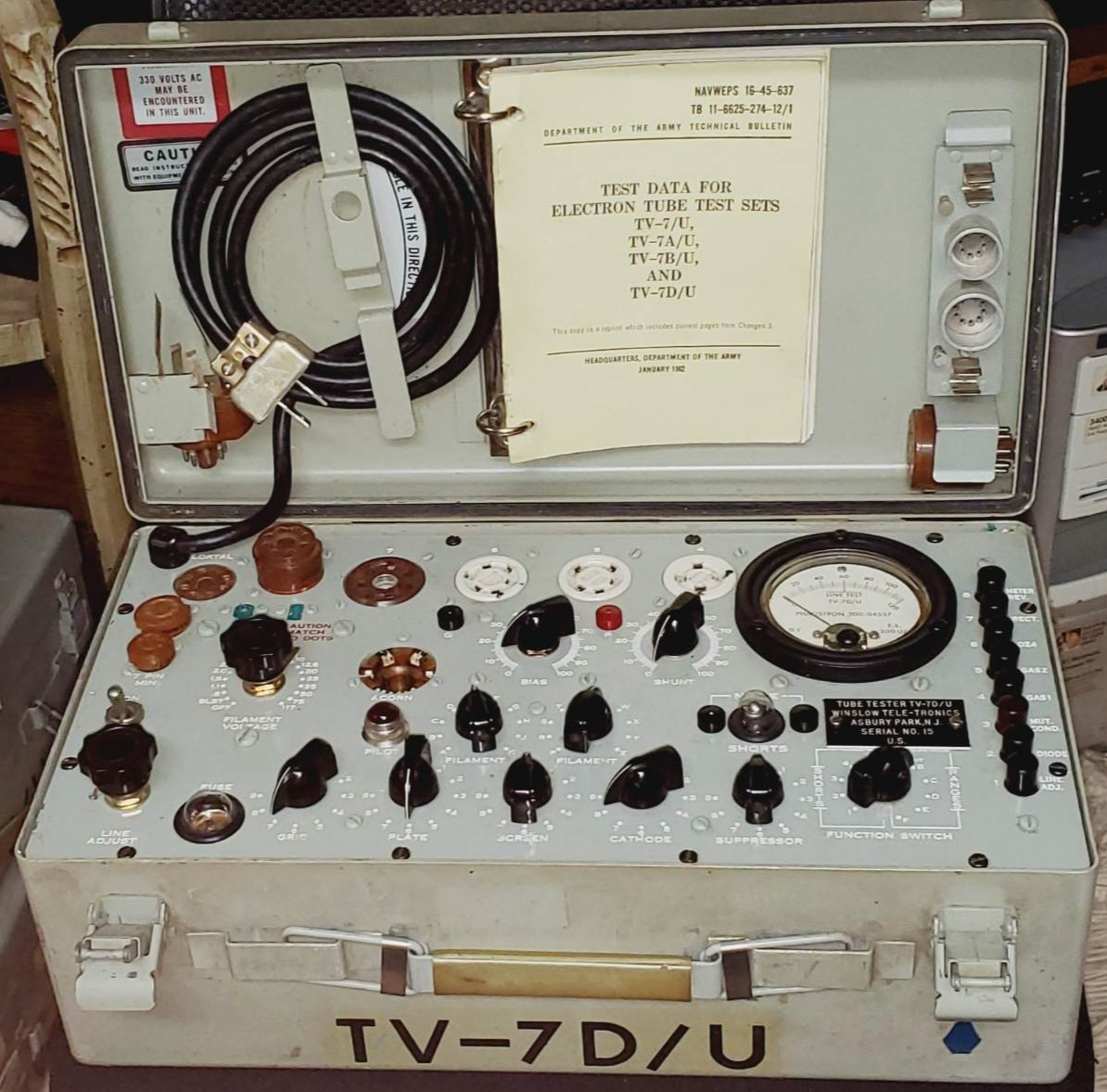 TV-7 D/U Military Tube Tester refurbished/calibrated Sept 2026