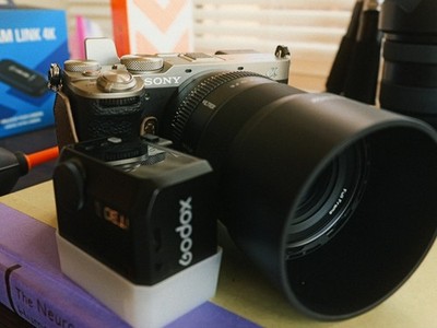 Sony Alpha a7C II Camera Silver w/ Viltrox EVO 85mm f2, Godox Flash, 7artisans+