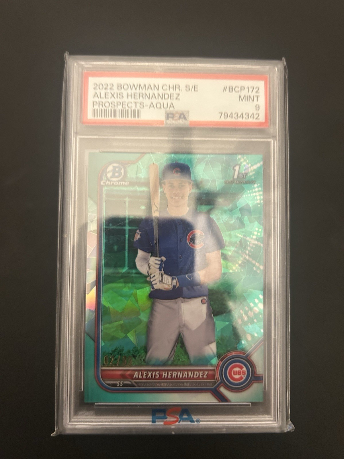 2022 Bowman Chrome Sapphire Edition Prospects Aqua /99 Alexis Hernandez #BCP-172