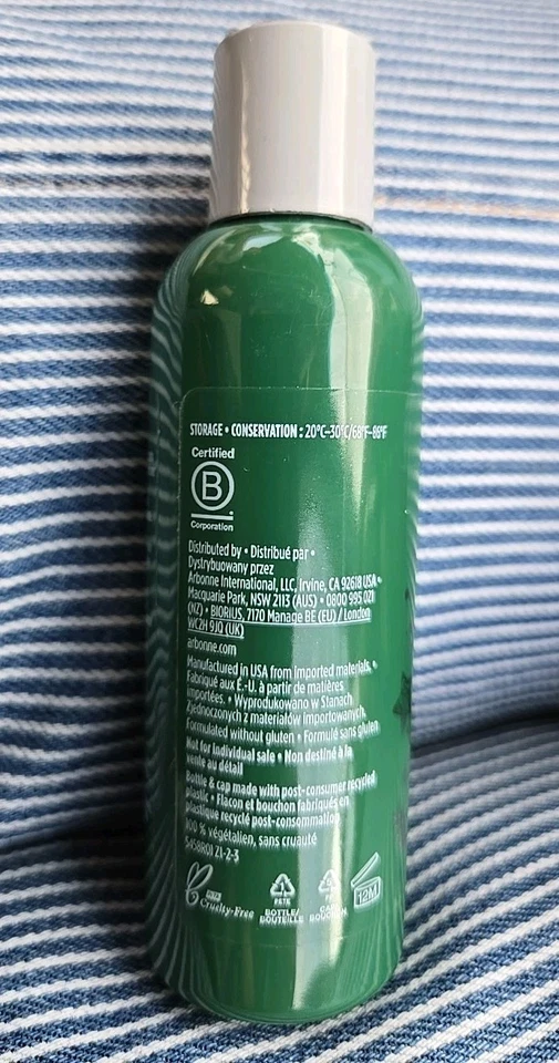 Gel de ducha concentrado de carbón ARBONNE con aloe vera 3,4 fl oz nuevo Foto 3 de 3