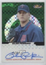 2005 Topps Finest Auto Green X-Fractor 29/50 Glen Perkins #143 Auto 0af