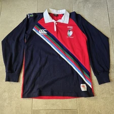 Canterbury Rugby Polo Shirt Long Sleeve CCC 6 Nations Sz Small Preppy Blokecore