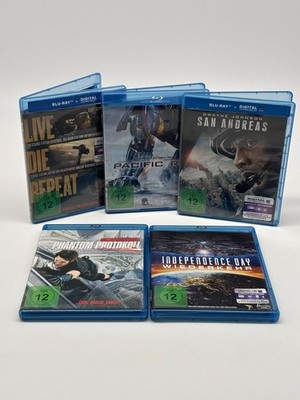 Blu Ray Sammlung 5 Filme San Andreas Independence Day Pacific Rim Phantom Live