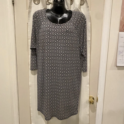 Abito donna Michael Kors maglia aderente tubino lunghezza ginocchio taglia PM