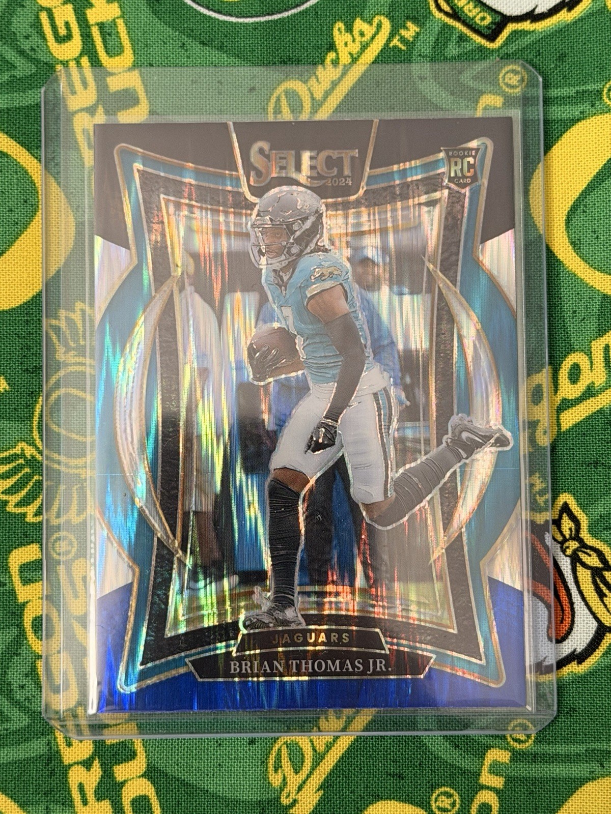 2024 Panini Select Concourse Brian Thomas Jr. #91 Black & Blue Shock Prizm (RC)