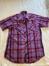 Wrangler Plaid Pearl Snap Shirt Mens Sz XL Colorful Western Cowboy Rodeo Vintage