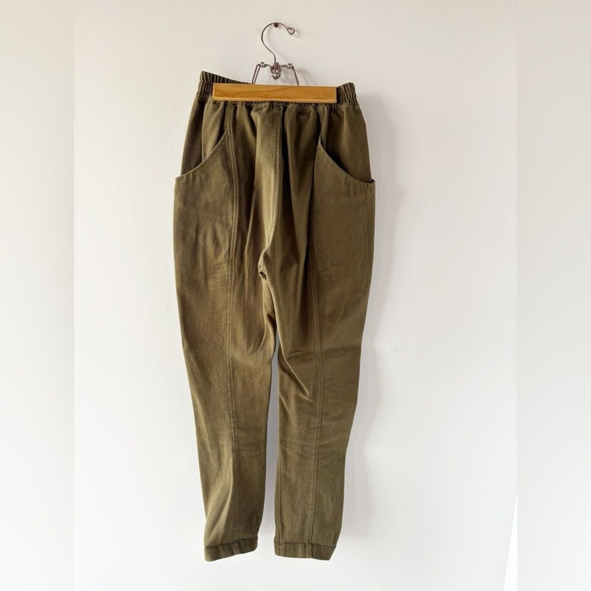 Elizabeth Suzann Clyde Work Pants Cotton Twill Olive 2 Tall Slow Fashion View 4