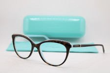 NEW TIFFANY CO. TF 2147-B 8134 HAVANA BLUE STUDS AUTHENTIC EYEGLASSES 52-16