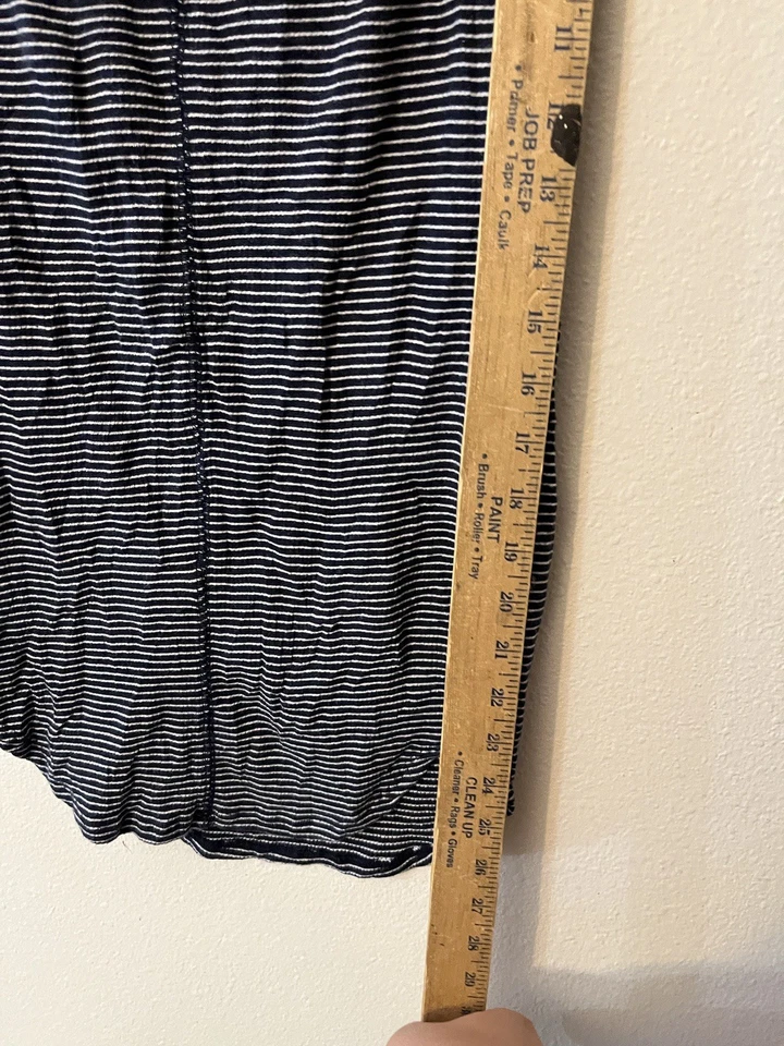 Gap бак женщин верхний размер большой синий в полоску без рукавов Майка блузка - Изображение 4 из 4