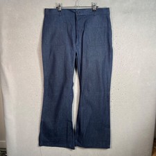 Vintage US Navy Mens Size 36R Seafarer Denim Utility Flare Leg Trousers NEW 