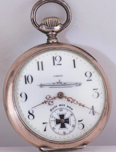 Antique German Navy U-Boat Officer’s  Award Omega Pocket Watch c1939- Perfect
