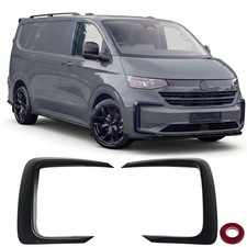 Frontsplitter Flaps Für VW T7 Transporter VII 2024- / Schwarz Glanz Frontspoiler