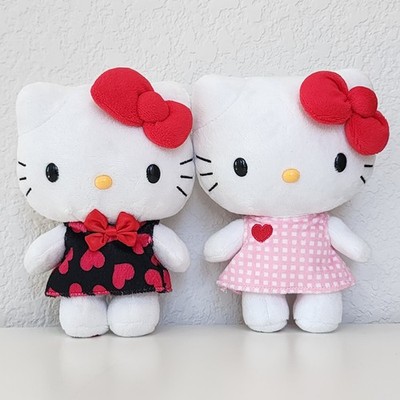 Sanrio Hello Kitty Plush Valentine Bundle Set of 2 2013 Heart Red Pink Toy Gift