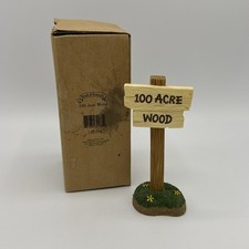 Pooh  Friends 100 Acre Woods Sign Decor Figure With Box