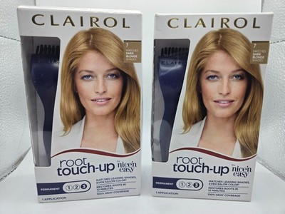 Clairol Root Touch-Up Permanent Hair Color Creme 7 Dark Blonde Gray Coverage 2pk