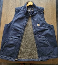 Carhartt Men XL Tall Sherpa Lined Vest Blue W...